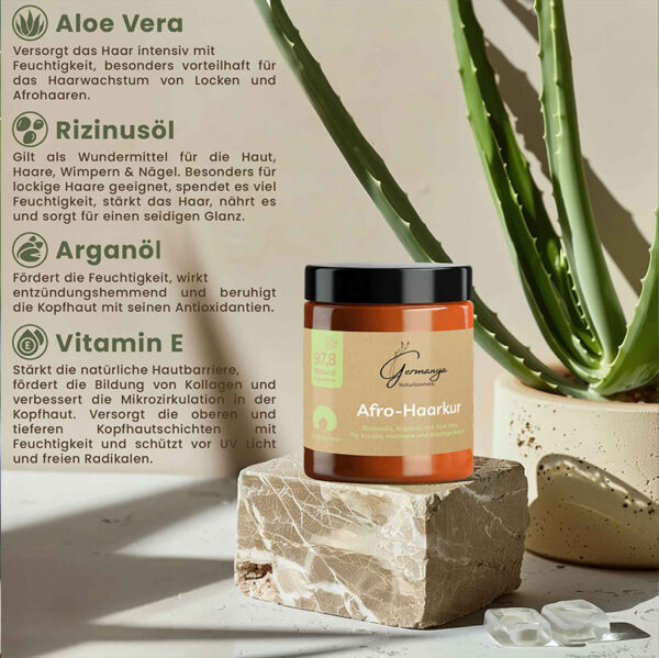 Haarmaske mit Rizinusöl, Arganöl und Aloe Vera – Bild 3